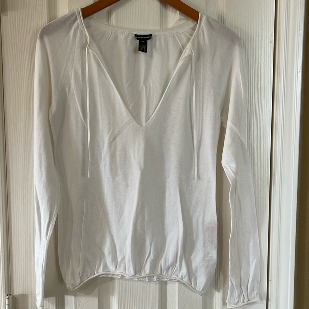 Club Monaco White Knitwear Long sleeve Top size S